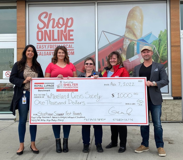 Wheatland Crisis Society receives support from Royal Lepage Benchmark